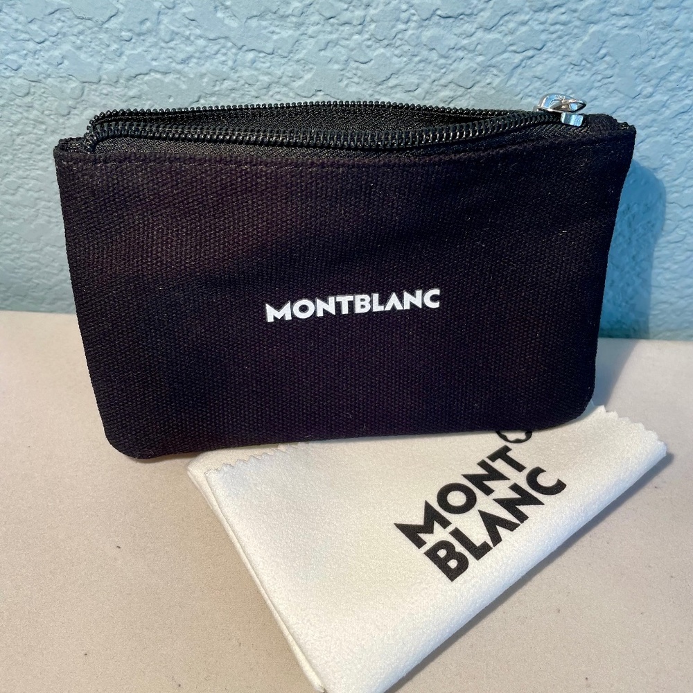 MontBlanc Zip Coin Purse with polishing cloth ONE EACH, multiple available